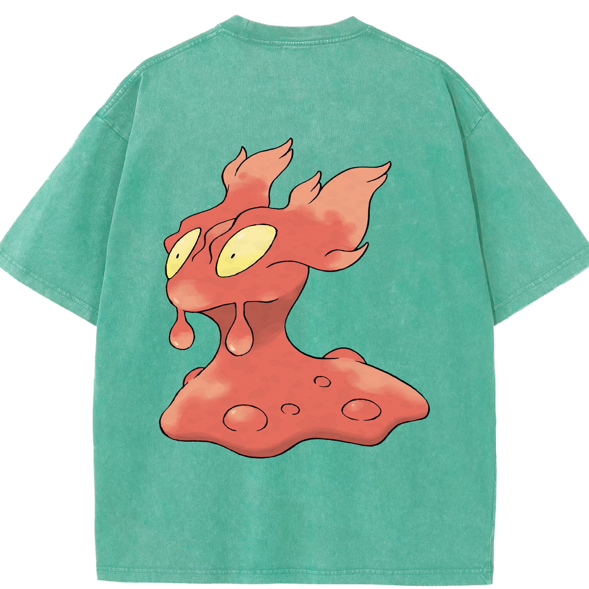（画像用） ポケットモンスター Pokémon 綿100% ヴィンテージ風 半袖Tシャツ（背面プリント）